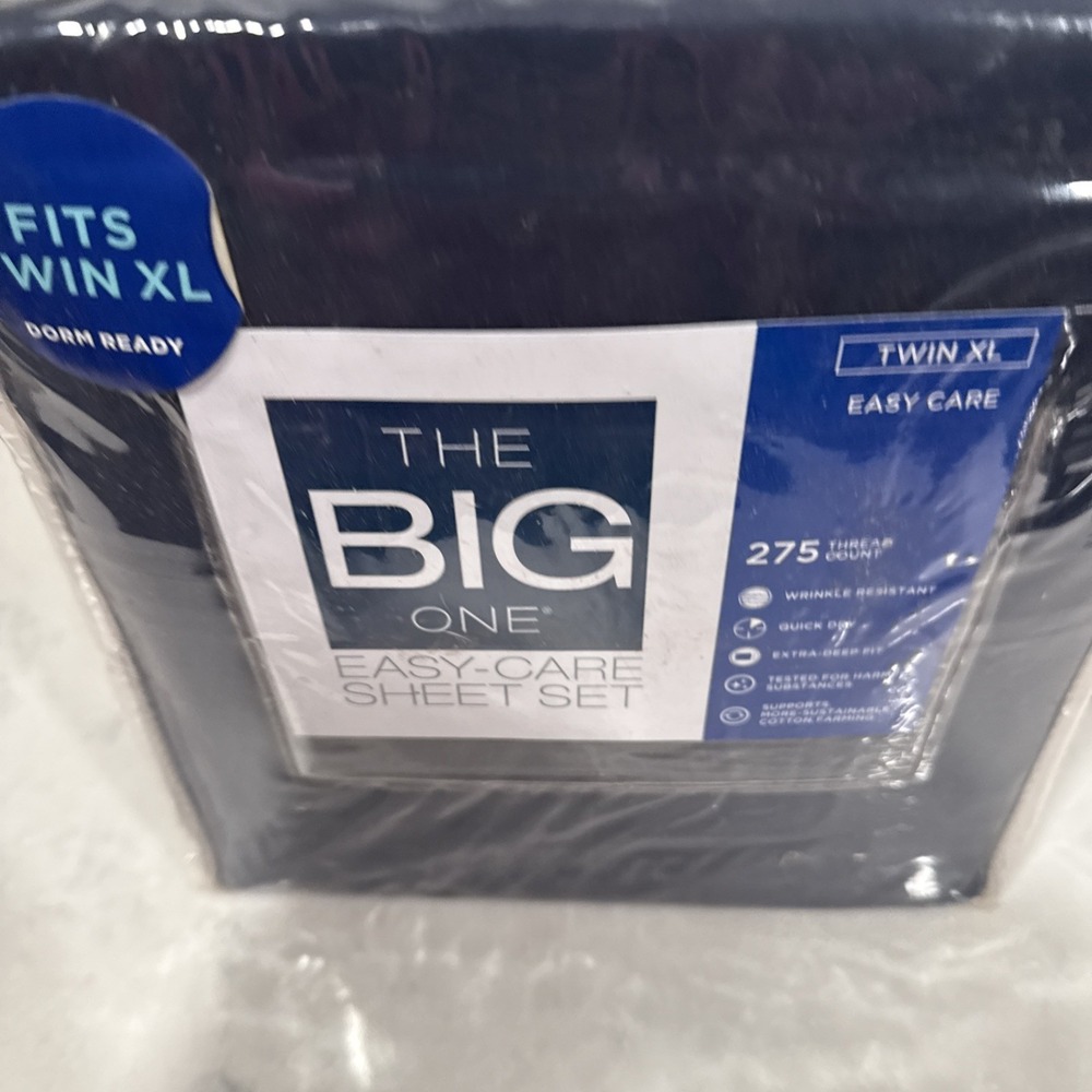 The Big One XL Twin Jersey Knit Sheet Set - Navy